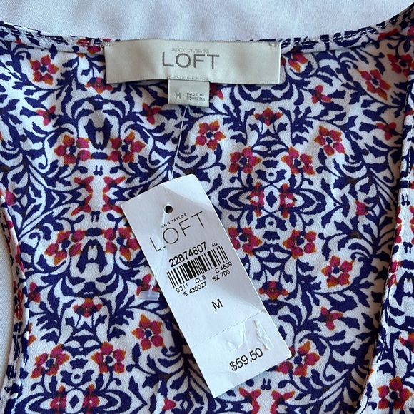 NWT Loft Racerback blouse - Picture 3 of 5